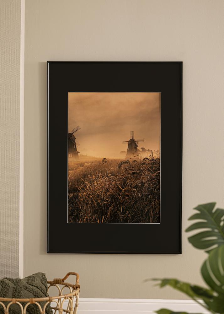 Ram med passepartou Frame Desire Black 60x80 cm - Picture Mount Black 50x65 cm