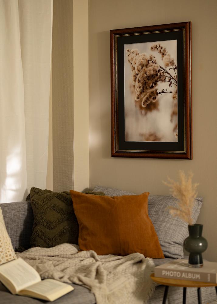 Ram med passepartou Frame Old Retro 40x50 cm - Picture Mount Black 27x35 cm