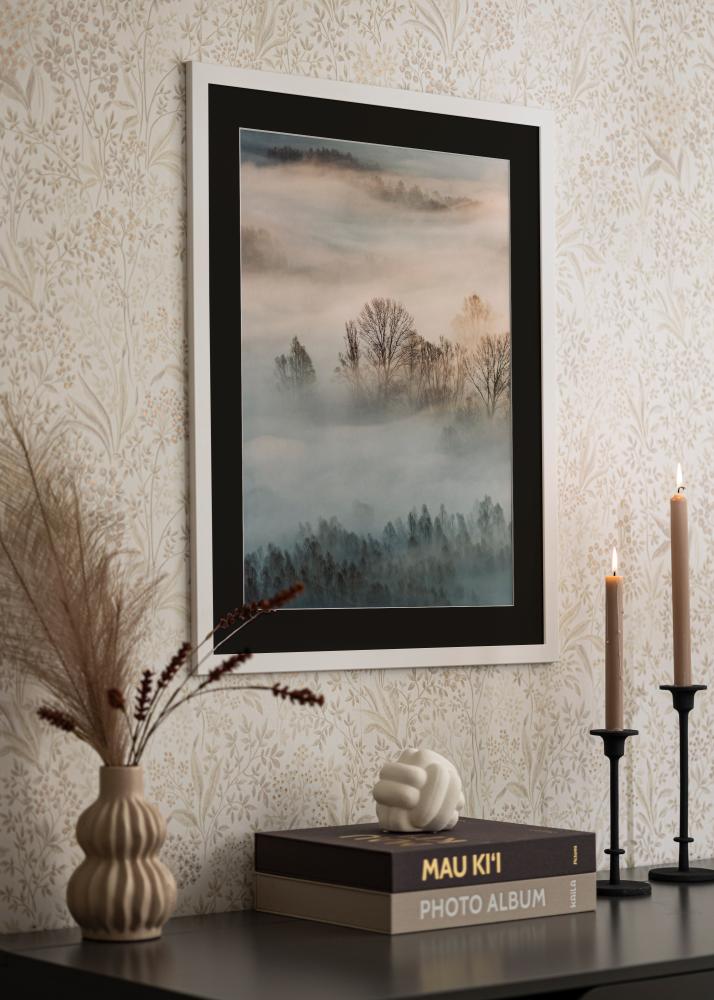 Ram med passepartou Frame Trendline White 35x45 cm - Picture Mount Black 24x34 cm
