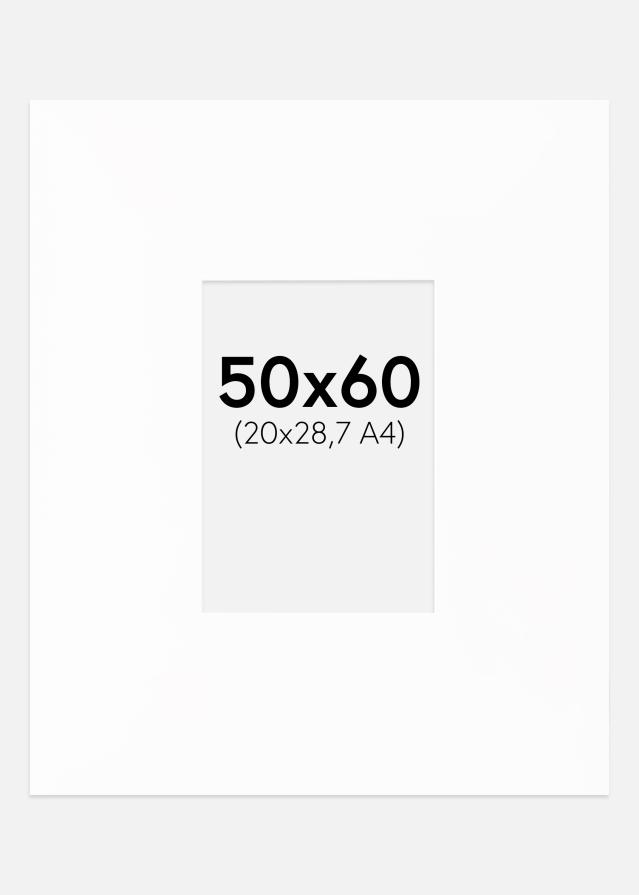 Artlink Passepartout XXL Standard Vit (Vit Kärna) 50x60 cm (20x28,7 - A4)