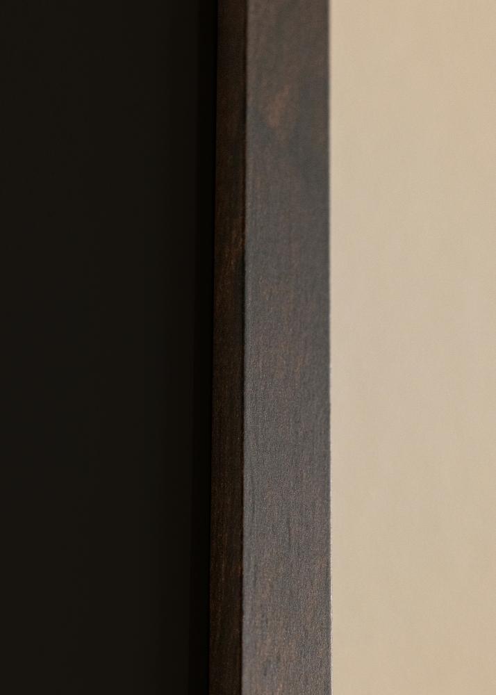 Ram med passepartou Frame Trendy Walnut 20x25 cm - Picture Mount Black 15x20 cm