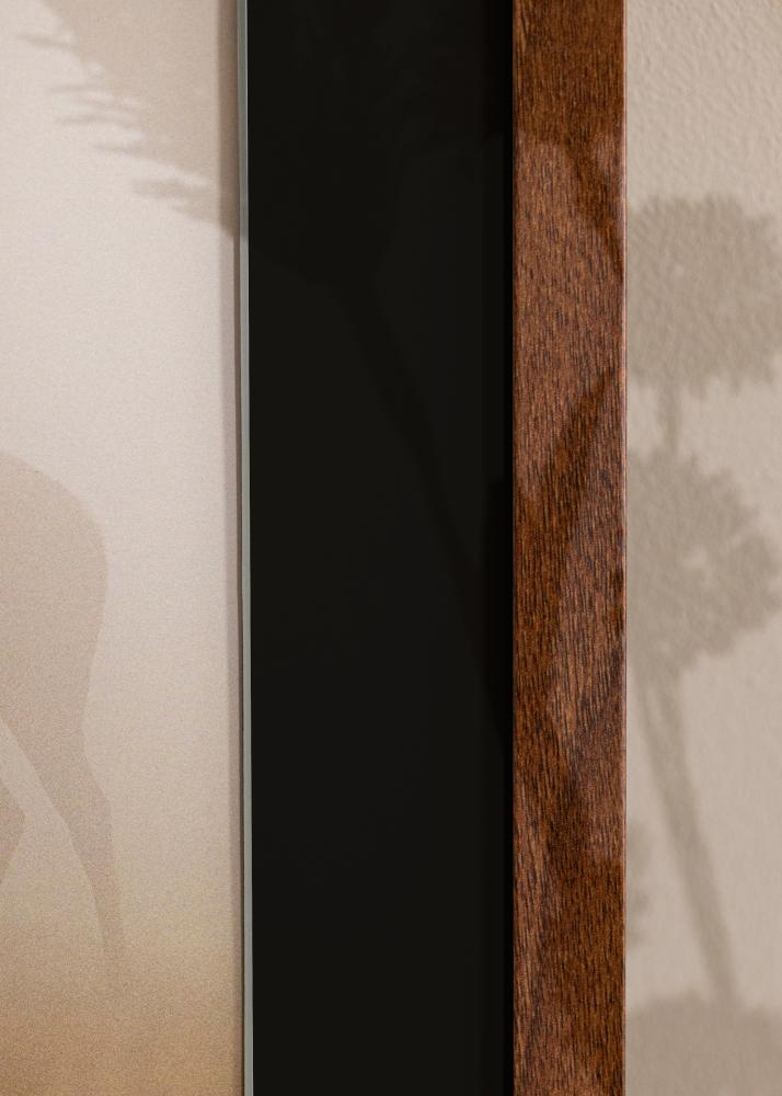 Ram med passepartou Frame Stilren Warm Brown 40x50 cm - Picture Mount Black 29.7x42 cm (A3)