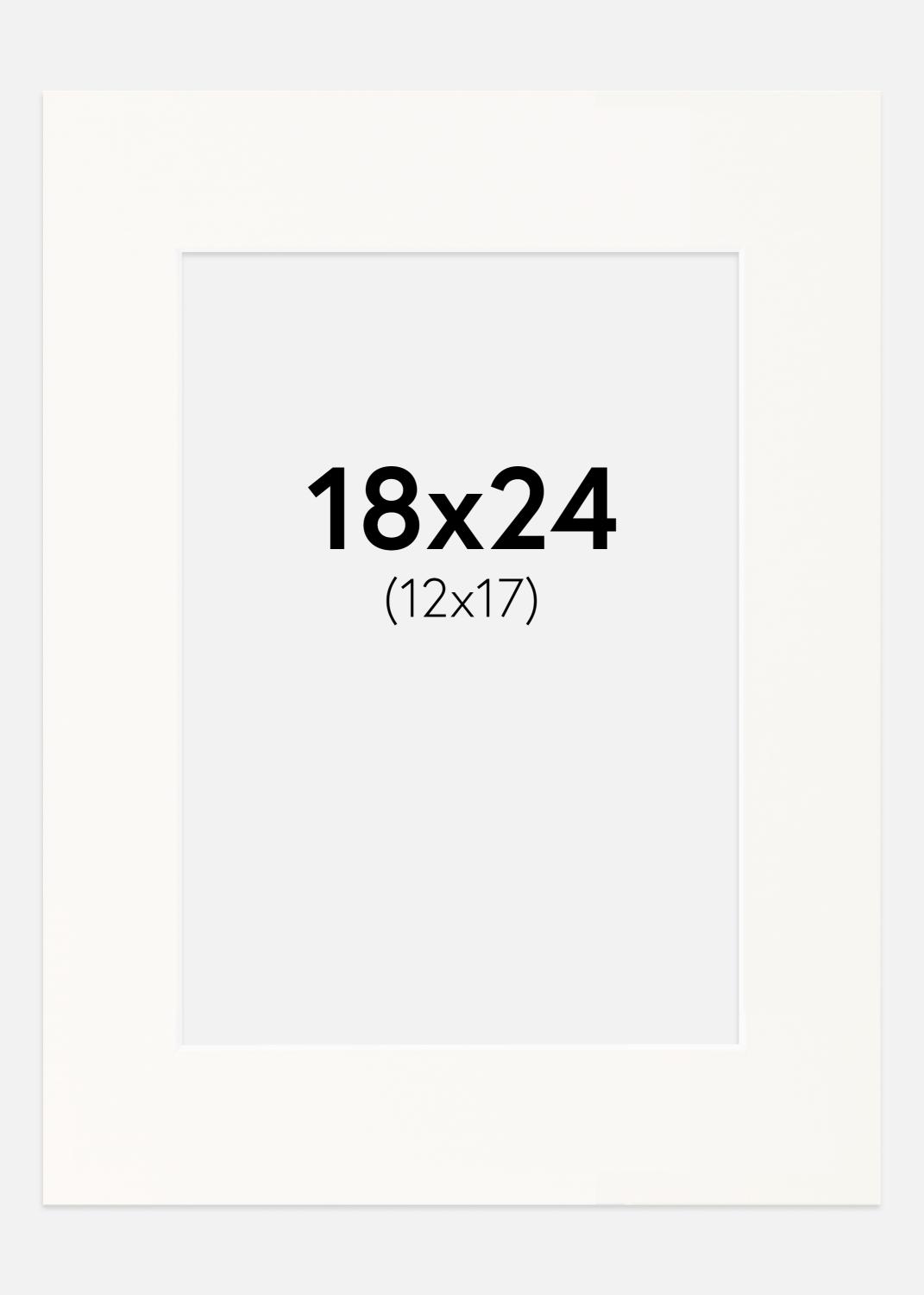 Product Image for Mount Antique White (White Core) 18x24 cm (12x17)