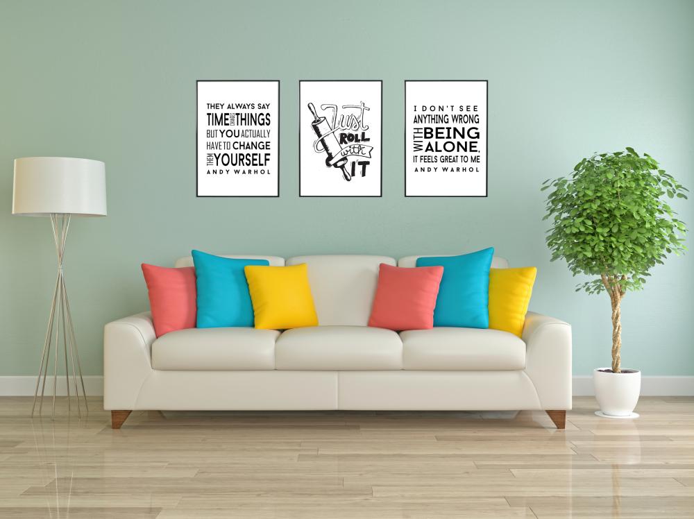 Bildverkstad Just roll with it - Black Poster