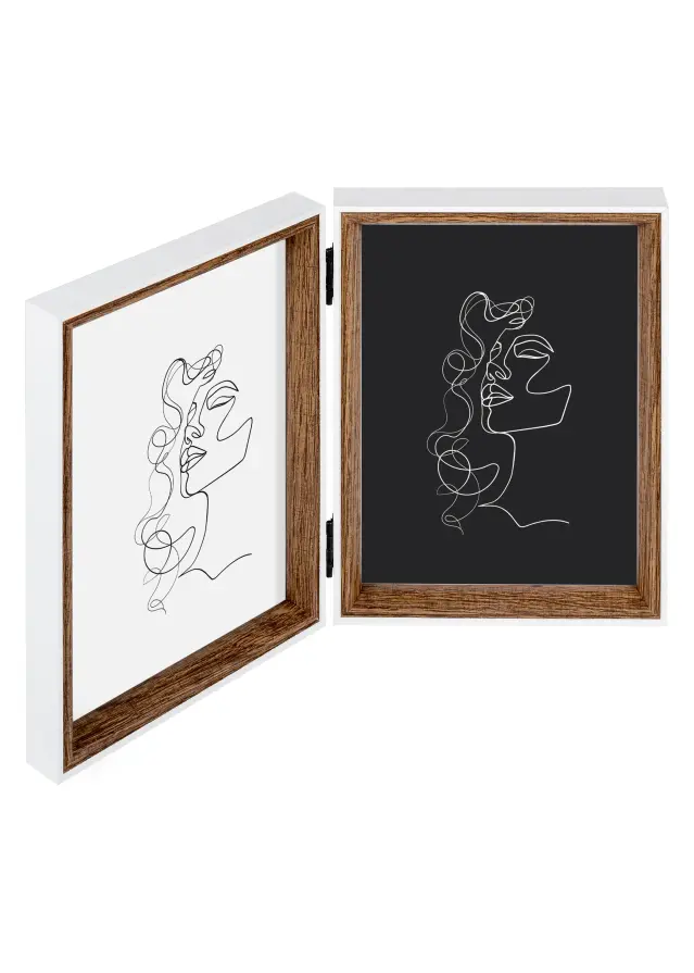 Walther Silhouette Folding Frame Walnut 13x18 cm - 2 Pictures