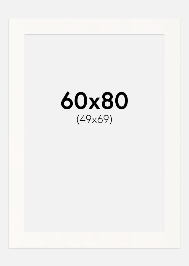 Konstlist Crescent Mount Antique White (White Core) 60x80 cm (49x69)