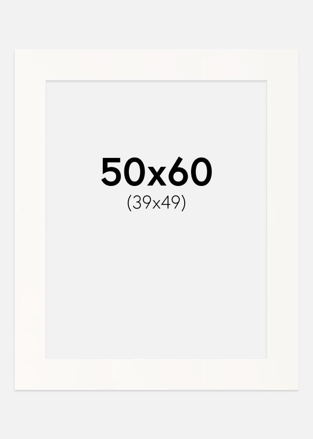 Konstlist Crescent Mount Antique White (White Core) 50x60 cm (39x49)