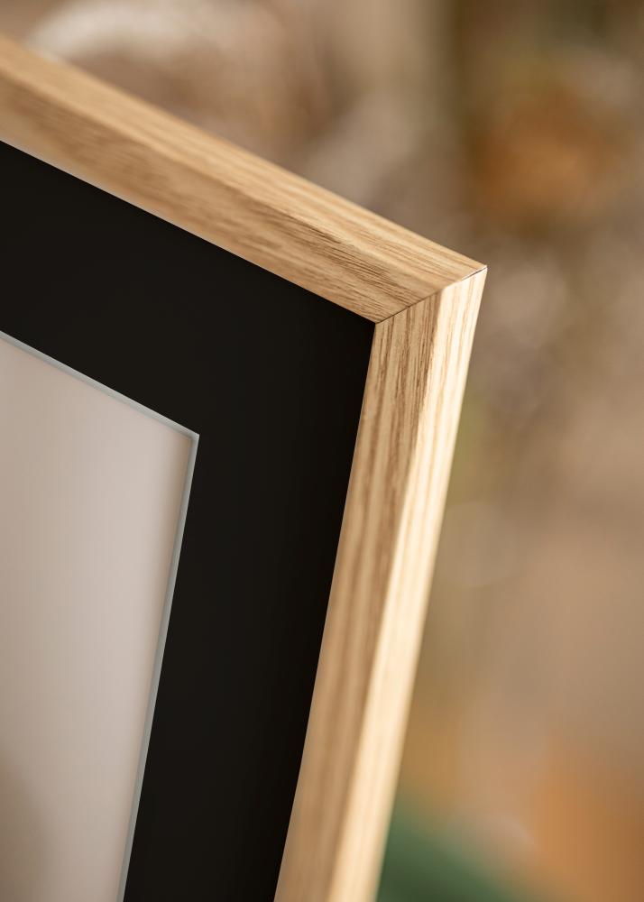 Ram med passepartou Frame Trendy Oak 50x60 cm - Picture Mount Black 40x50 cm