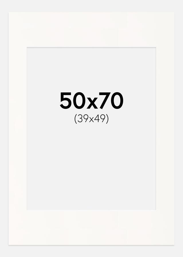 Konstlist Crescent Mount Antique White (White Core) 50x70 cm (39x49)