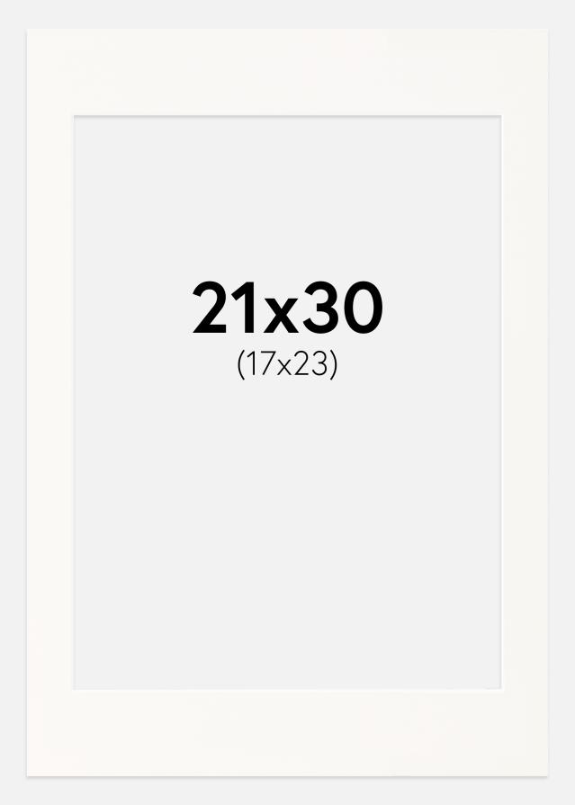 Konstlist Crescent Mount Antique White (White Core) 21x30 cm (17x23)