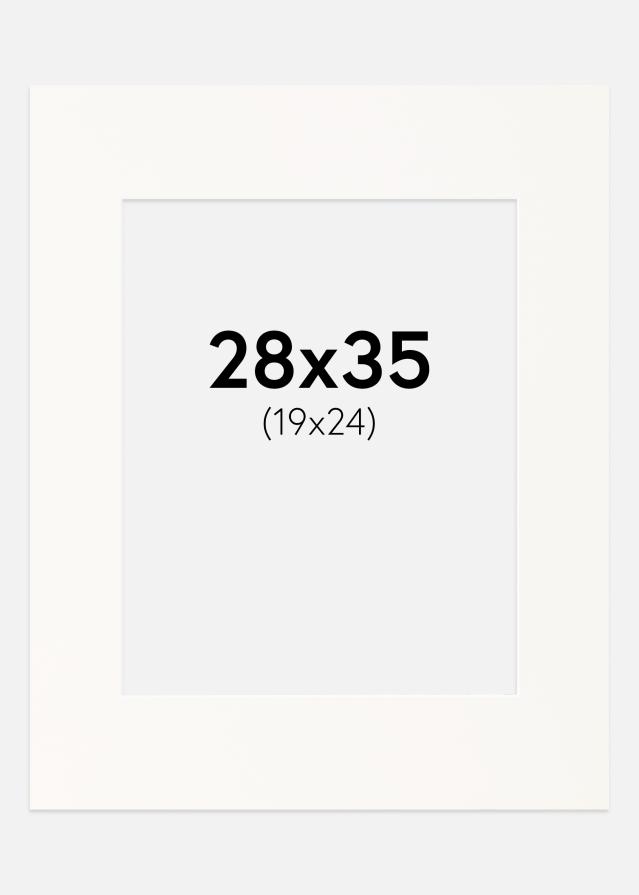Konstlist Crescent Mount Antique White (White Core) 28x35 cm (19x24)