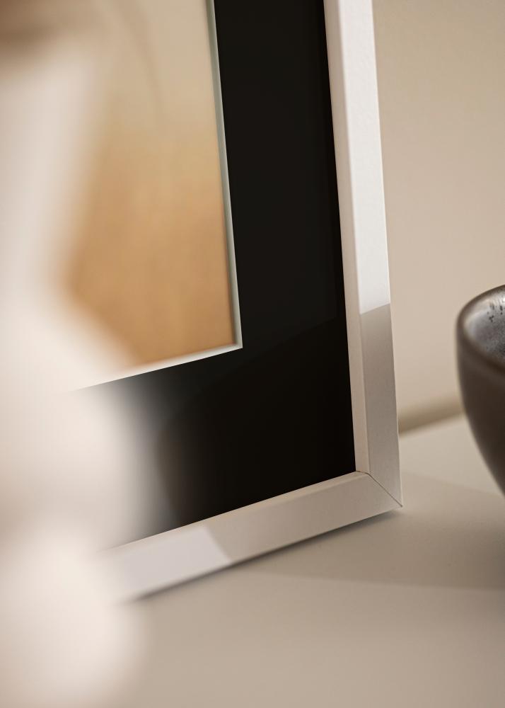 Ram med passepartou Frame Trendy White 20x25 cm - Picture Mount Black 15x20 cm
