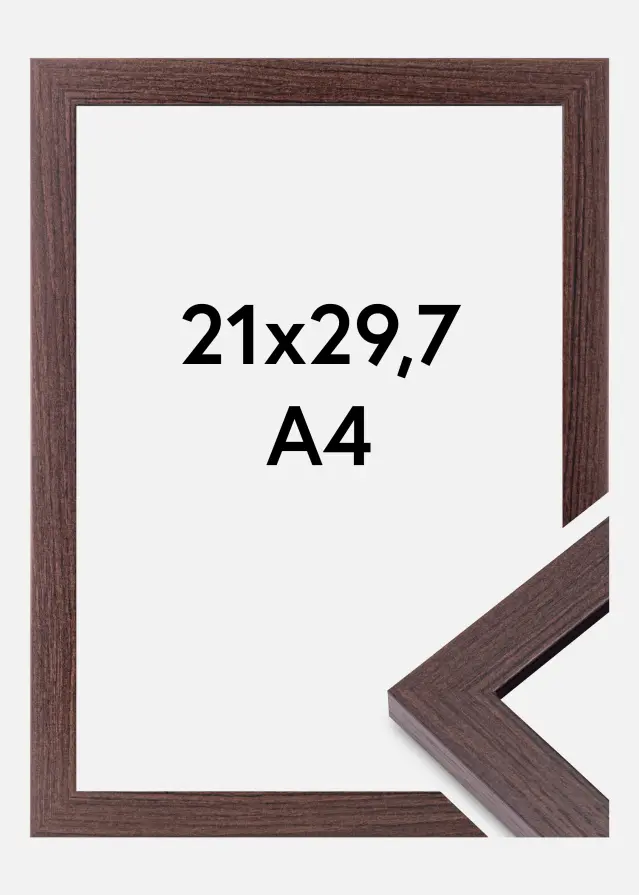 BGA Frame Deco Acrylic Glass Walnut 21x29.7 cm (A4)