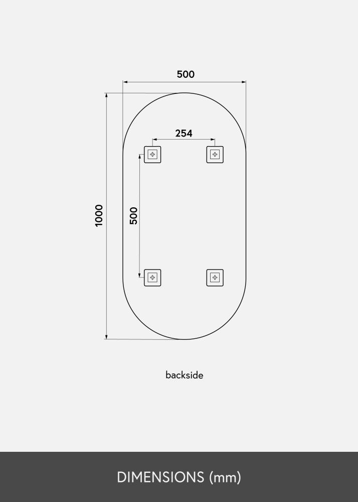 KAILA KAILA Mirror Oval 50x100 cm