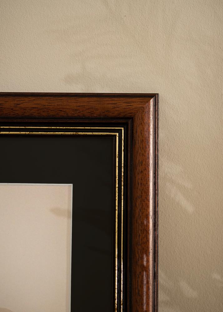 Ram med passepartou Frame Old Retro 40x50 cm - Picture Mount Black 27x35 cm