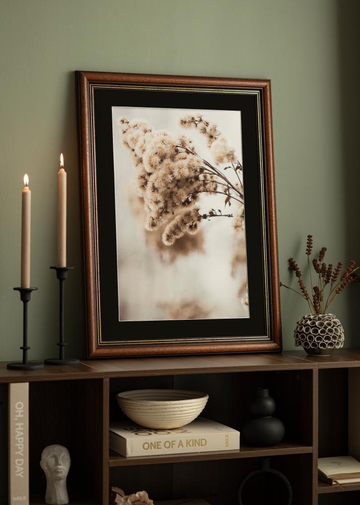 Ram med passepartou Frame Old Retro 40x50 cm - Picture Mount Black 27x35 cm