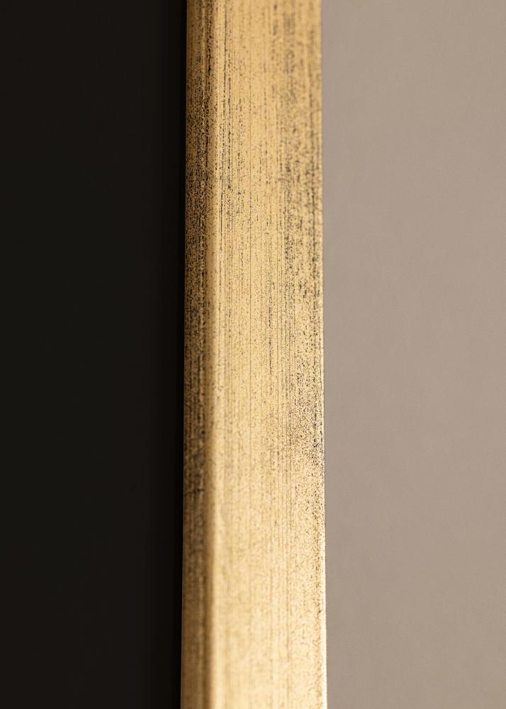 Ram med passepartou Frame Stilren Gold 20x30 cm - Picture Mount Black 15x21 cm