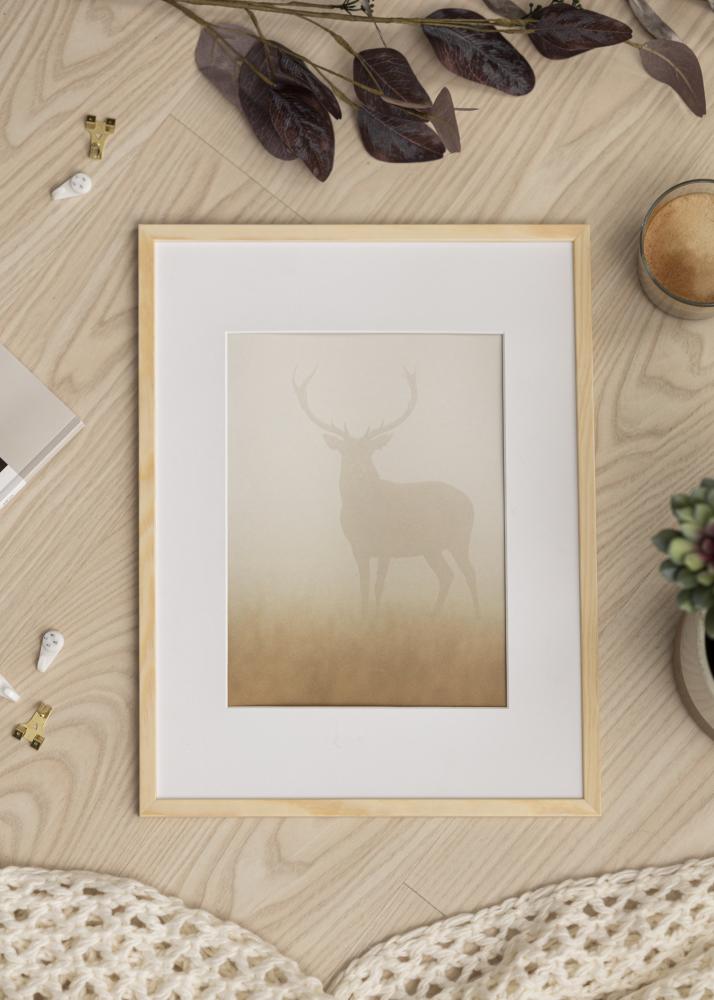 Ram med passepartou Frame Galant Pine 30x30 cm - Picture Mount White 20x20 cm