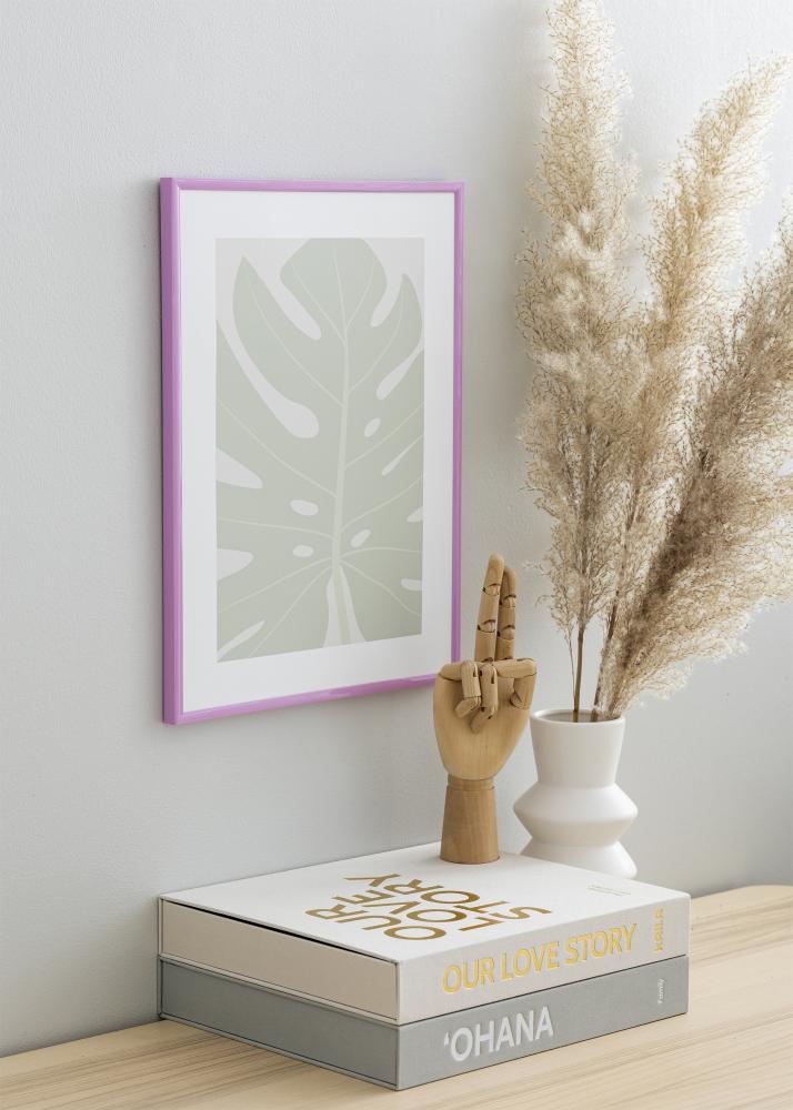 Ram med passepartou Frame New Lifestyle Light Purple 70x100 cm - Picture Mount Black 24x36 inches