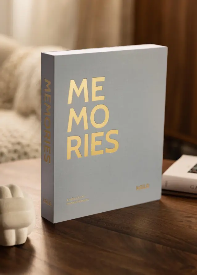 KAILA KAILA MEMORIES Grey - Coffee Table Photo Album (60 Black Pages)