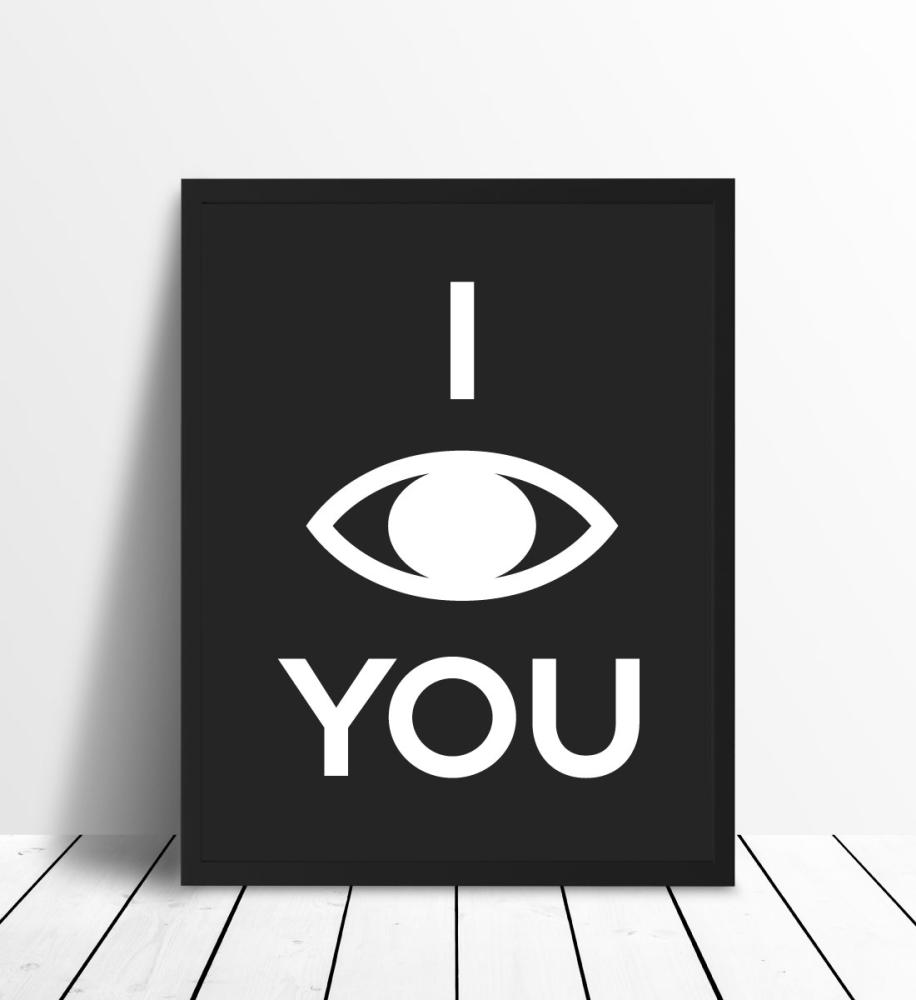 Malimi Posters I see you - Black with white print Poster