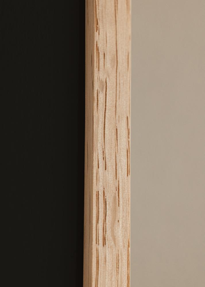 Ram med passepartou Frame Narrow Oak 40x50 cm - Picture Mount Black 27x35 cm