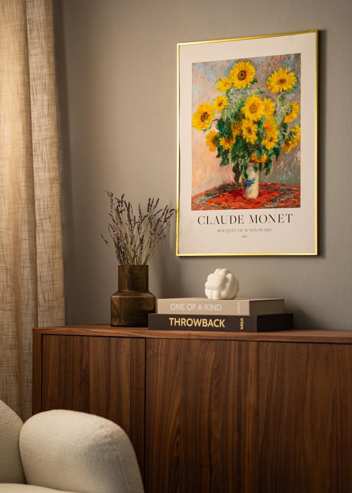 BGA Aluminium Frame Acrylic Glass Gold 40x50 cm