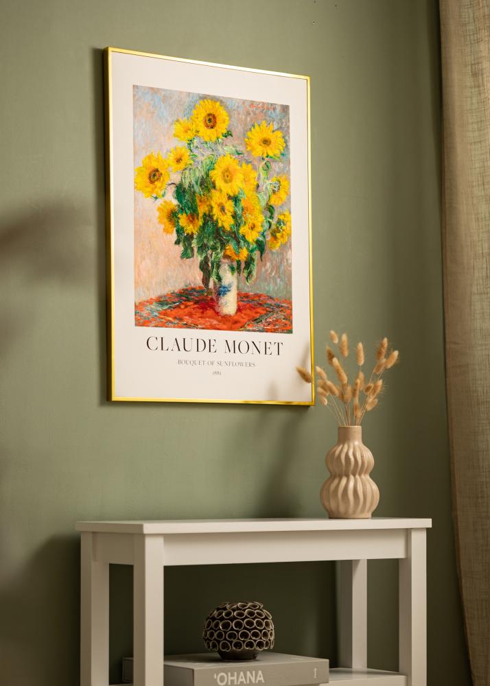 BGA Aluminium Frame Acrylic Glass Gold 40x50 cm