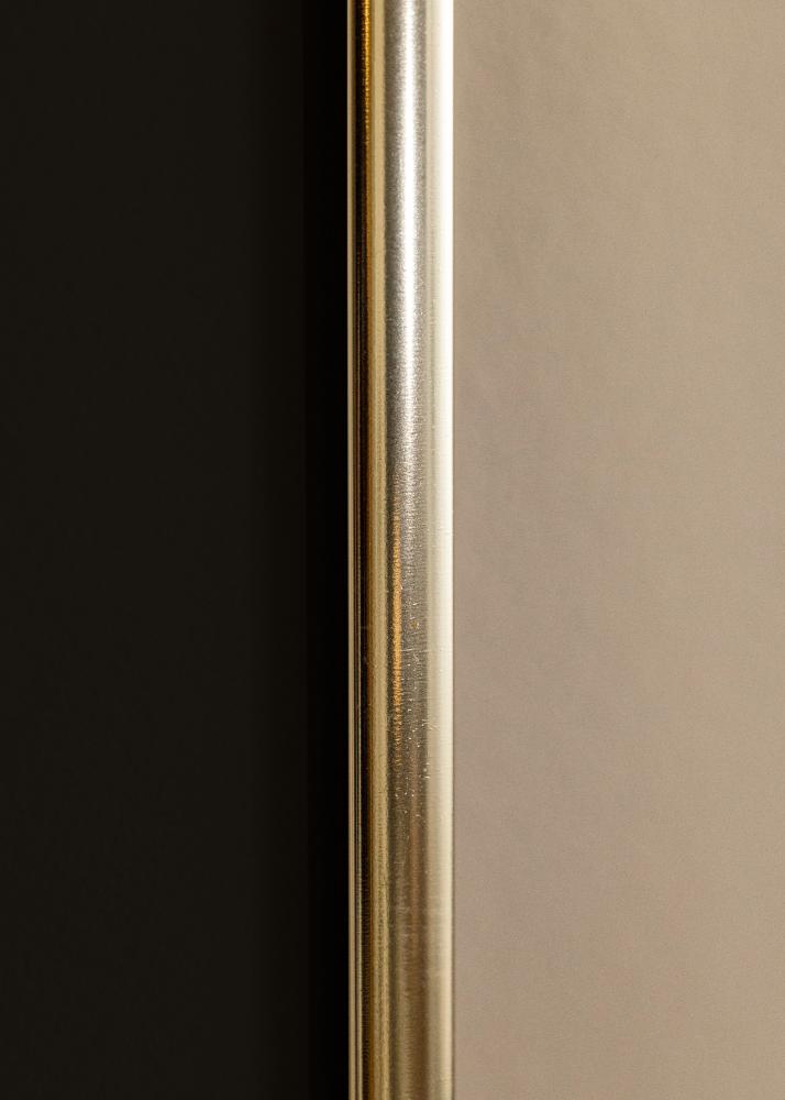 Ram med passepartou Frame Aluminium Shiny Gold 70x100 cm - Picture Mount Black 59.4x84 cm (A1)