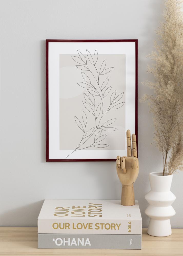 Ram med passepartou Frame New Lifestyle Dark Red 30x40 cm - Picture Mount White 20x30 cm