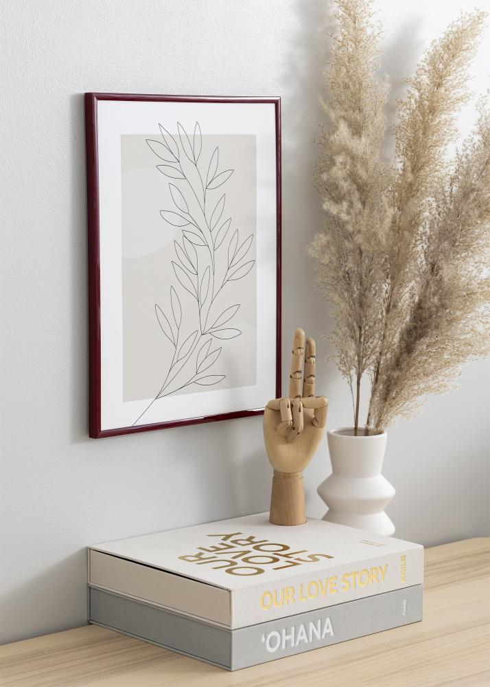 Ram med passepartou Frame New Lifestyle Dark Red 30x40 cm - Picture Mount White 20x30 cm