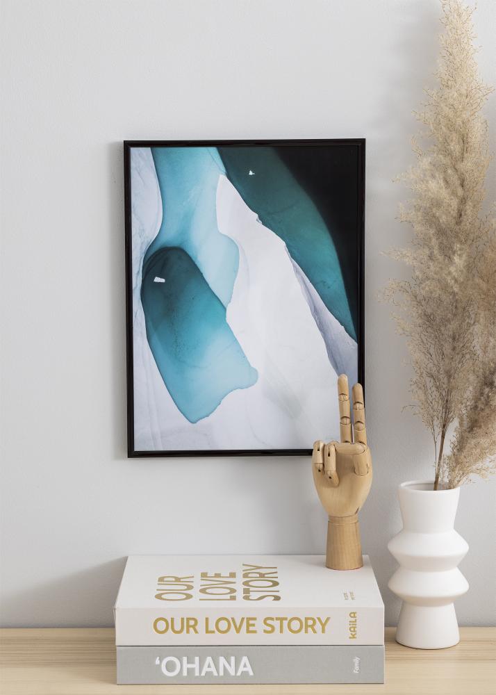 Ram med passepartou Frame New Lifestyle Espresso Brown 30x40 cm - Picture Mount Black 21x30 cm