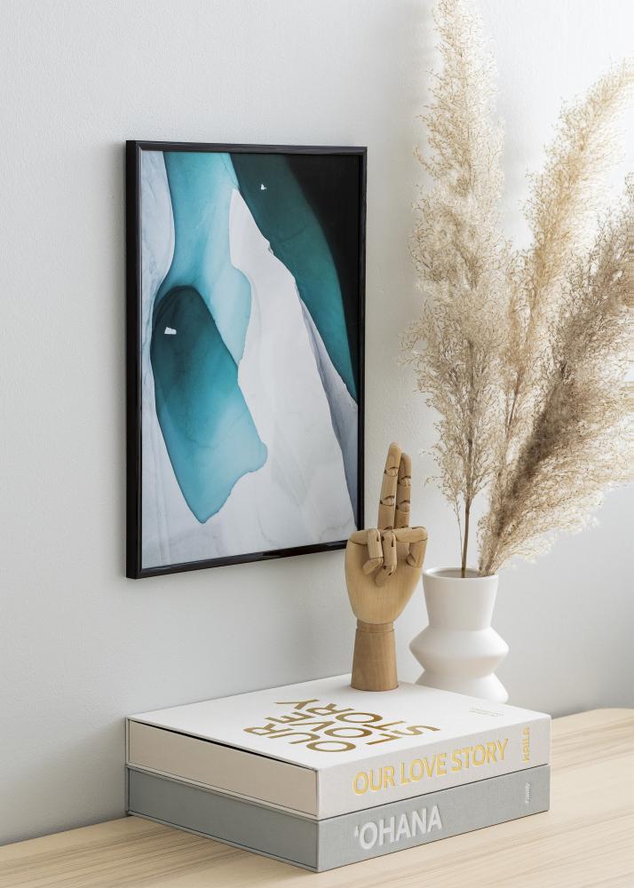 Ram med passepartou Frame New Lifestyle Espresso Brown 30x40 cm - Picture Mount Black 21x30 cm