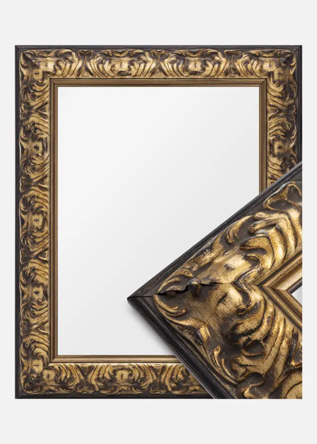 Ramverkstad Mirror Odin Gold/Black - Custom measurements