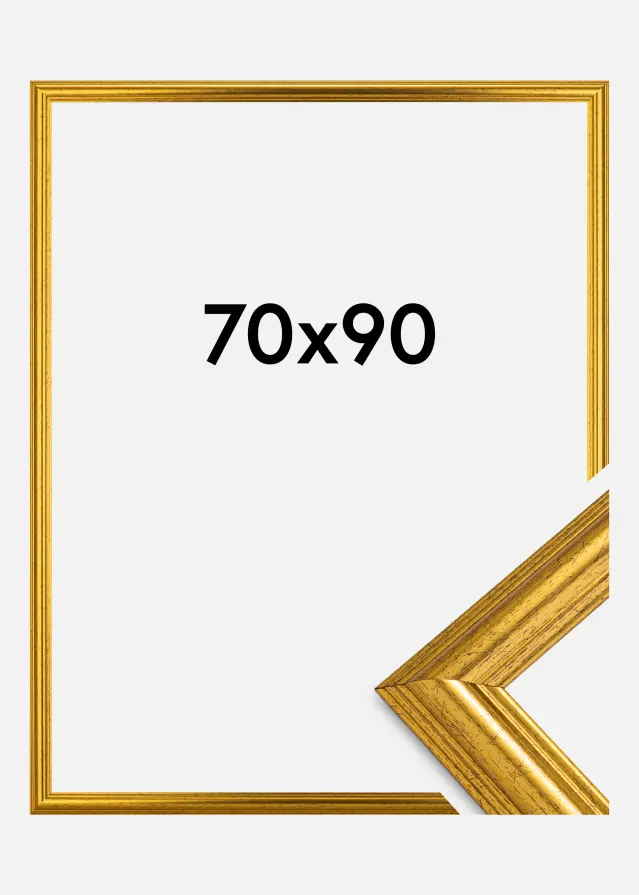 Jämtlands Ramfabrik Frame Västkusten Acrylic Glass Gold 70x90 cm