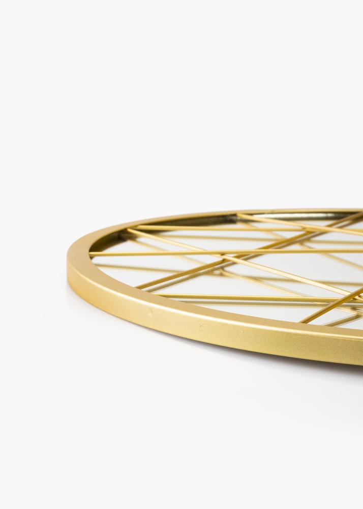 KAILA KAILA Round Mirror Triangles - Gold 55 cm Ø