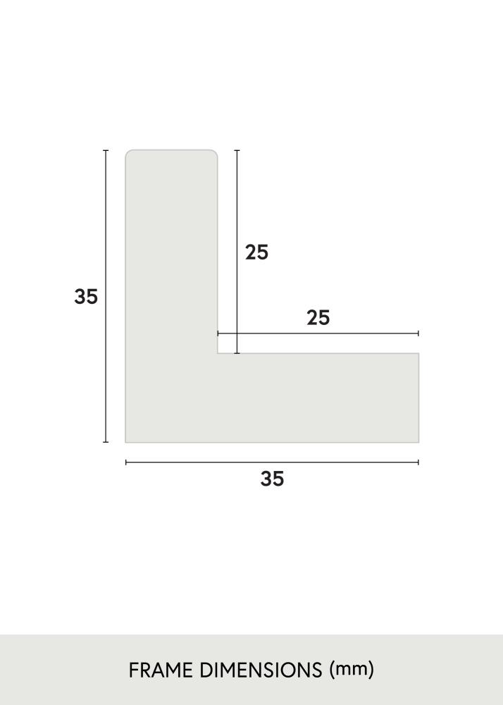 Jämtlands Ramfabrik Frame Sussex Acrylic Glass Black/Gold 30x30 cm