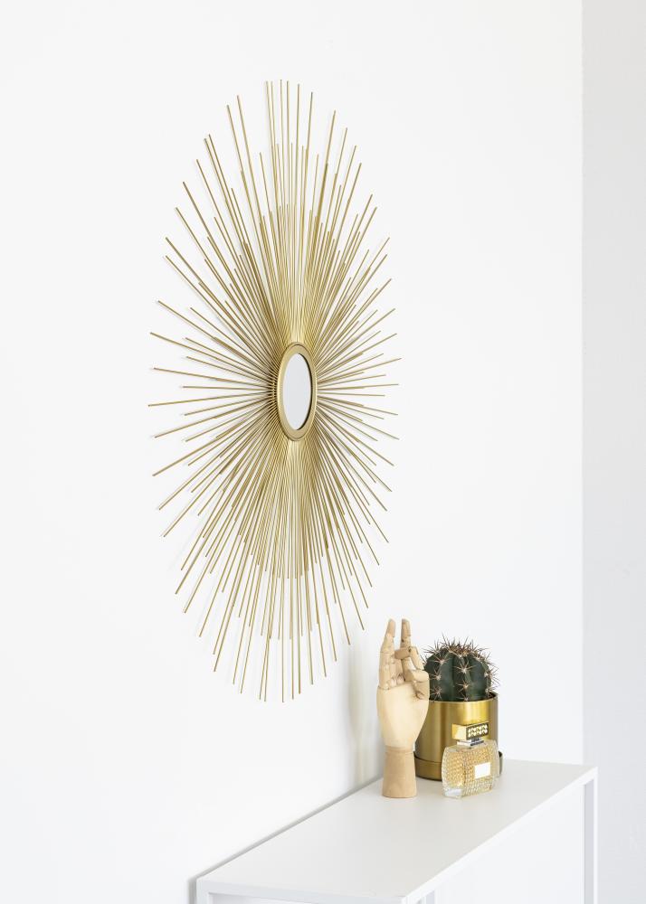 KAILA KAILA Round Mirror Sunrays - Gold 80 cm Ø