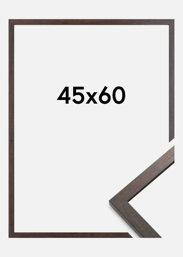 BGA Frame Trendy Acrylic glass Walnut 45x60 cm