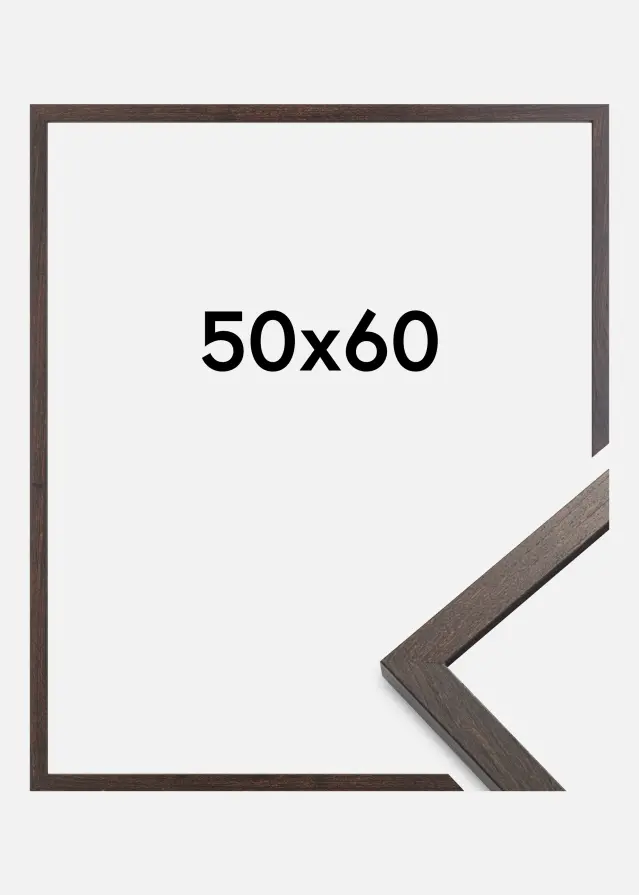 BGA Frame Trendy Acrylic glass Walnut 50x60 cm