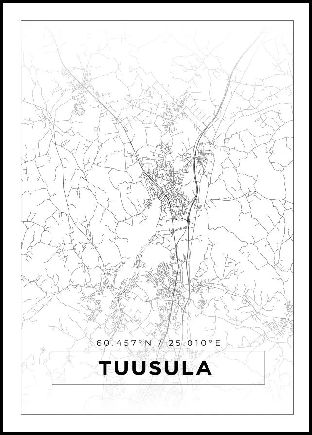 Bildverkstad Map - Tuusula - White Poster