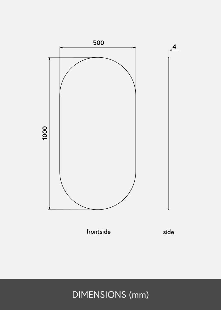 KAILA KAILA Mirror Oval 50x100 cm