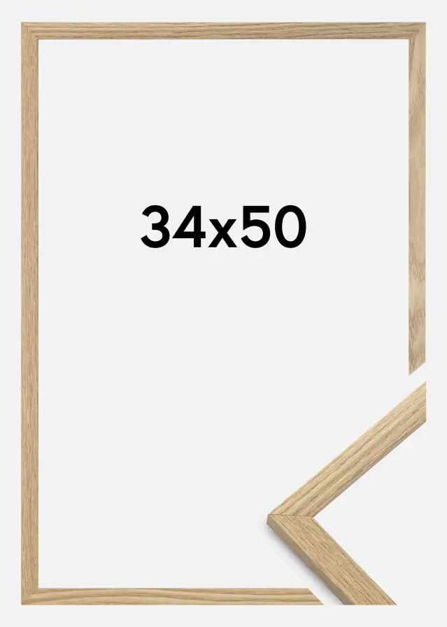 BGA Frame Trendy Acrylic Glass Oak 34x50 cm
