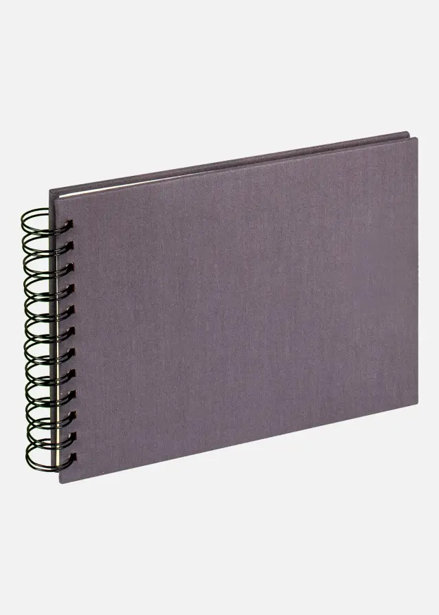  Cloth Spiral Album Grey - 19.5x15 cm (40 Black pages / 20 sheets)