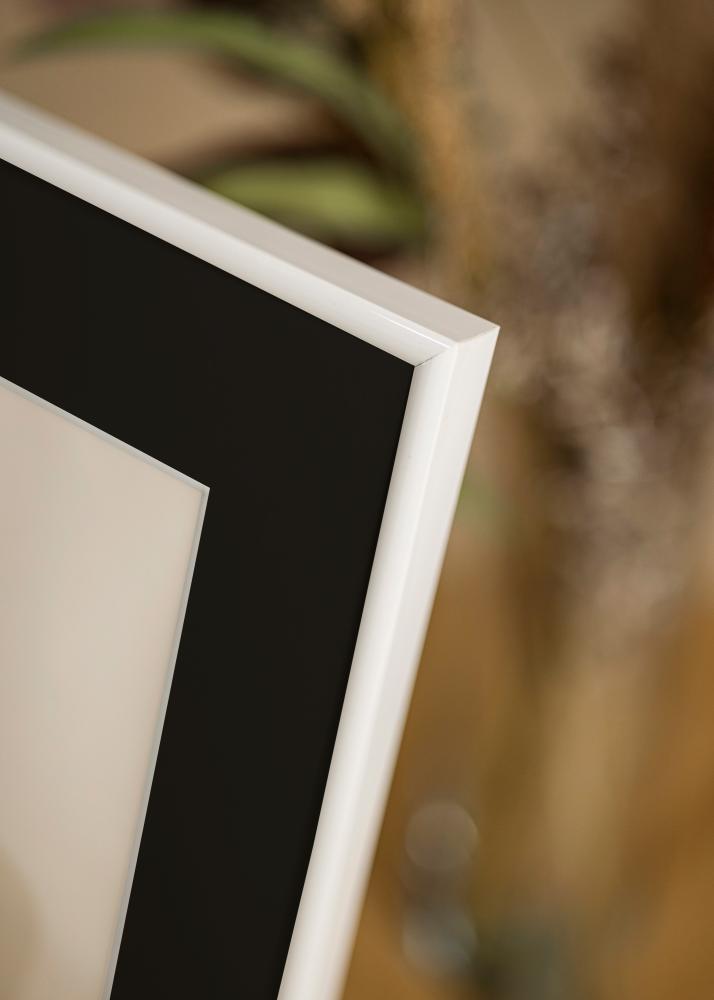 Ram med passepartou Frame Victoria White 13x18 cm - Picture Mount Black 9x12 cm
