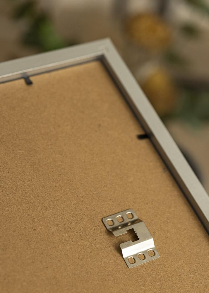 Ram med passepartou Frame Selection Silver 70x100 cm - Picture Mount Black 62x93 cm