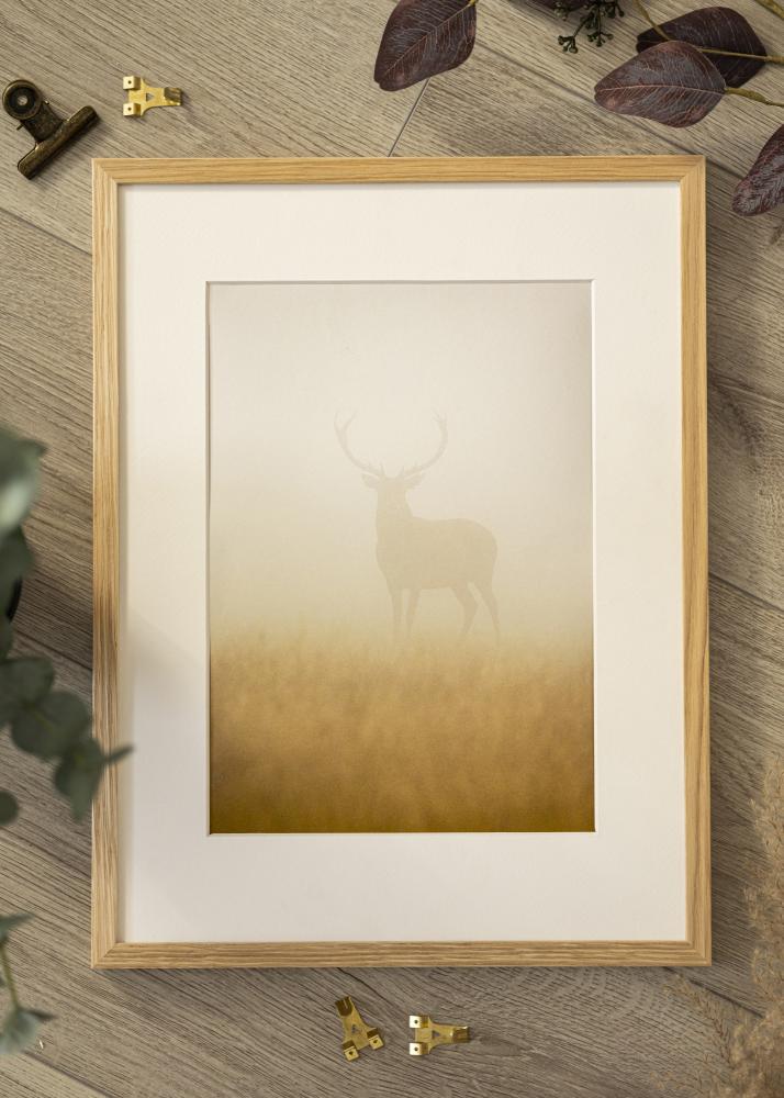 Ram med passepartou Frame Soul Oak Veneer 70x100 cm - Picture Mount White 60x90 cm