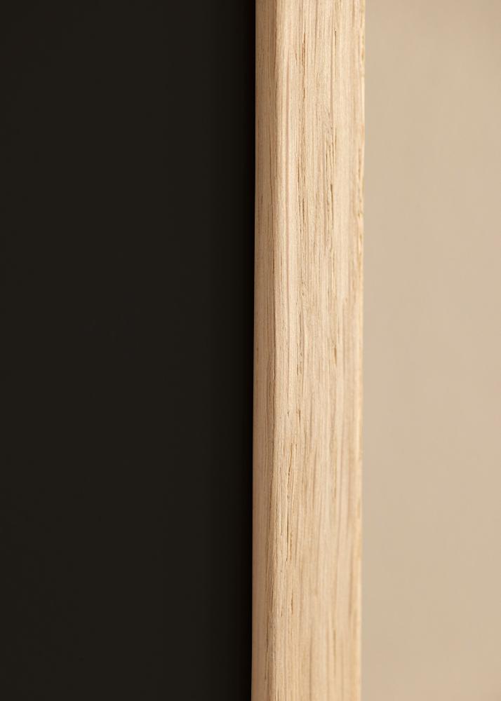 Ram med passepartou Frame Edsbyn Oak 18x18 cm - Picture Mount Black 12x12 cm