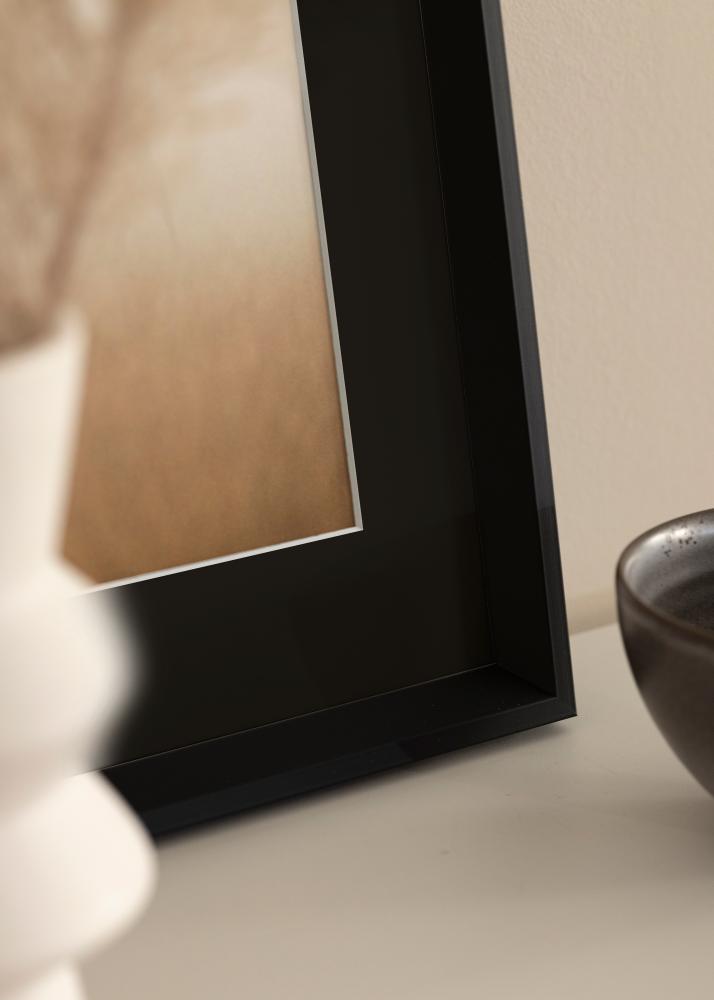 Ram med passepartou Frame Globe Black 40x100 cm - Picture Mount Black 30x91 cm