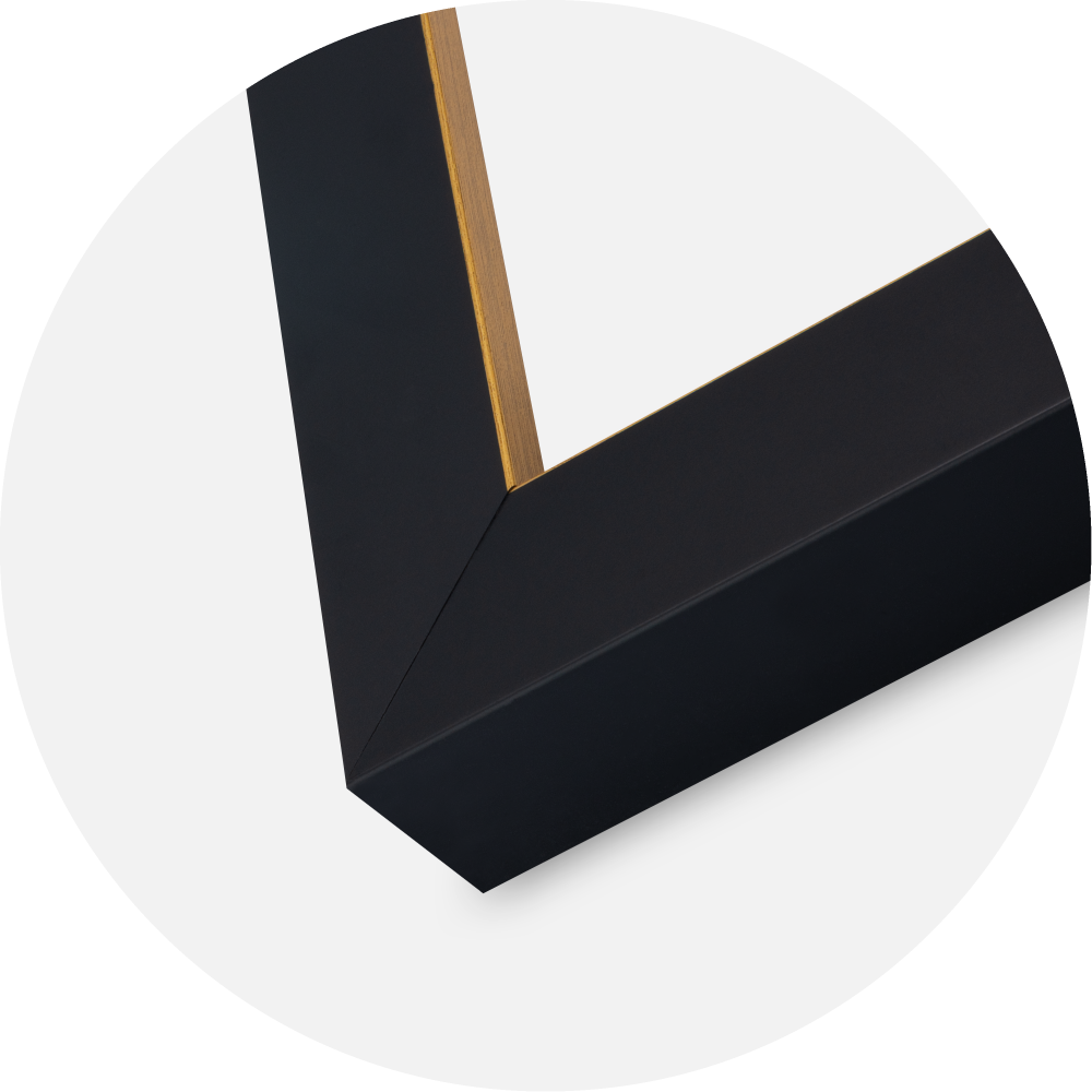 Jämtlands Ramfabrik Frame Sussex Acrylic Glass Black/Gold 30x30 cm